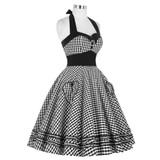 Belle Poque Summer Dress Plus Size Women Clothing 2017 Retro Swing Gown Pin up Plaid Robe Vintage 60s 50s Rockabilly Dresses