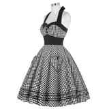 Belle Poque Summer Dress Plus Size Women Clothing 2017 Retro Swing Gown Pin up Plaid Robe Vintage 60s 50s Rockabilly Dresses