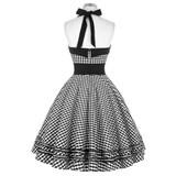 Belle Poque Summer Dress Plus Size Women Clothing 2017 Retro Swing Gown Pin up Plaid Robe Vintage 60s 50s Rockabilly Dresses
