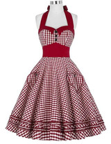 Belle Poque Summer Dress Plus Size Women Clothing 2017 Retro Swing Gown Pin up Plaid Robe Vintage 60s 50s Rockabilly Dresses