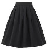 Belle Poque Sexy Mini Skirts Womens faldas saia 2017 Summer Vintage High Waist Skirt Flared Ladies Black Red Short Pleated Skirt