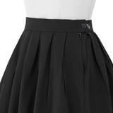 Belle Poque Sexy Mini Skirts Womens faldas saia 2017 Summer Vintage High Waist Skirt Flared Ladies Black Red Short Pleated Skirt