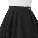 Belle Poque Sexy Mini Skirts Womens faldas saia 2017 Summer Vintage High Waist Skirt Flared Ladies Black Red Short Pleated Skirt