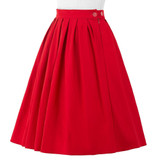 Belle Poque Sexy Mini Skirts Womens faldas saia 2017 Summer Vintage High Waist Skirt Flared Ladies Black Red Short Pleated Skirt