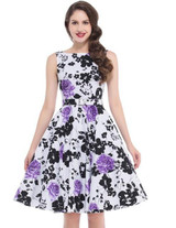 Belle Poque Print Floral 50s 60s Vintage Dresses Audrey Hepburn 2017 New style Summer Retro Dress Vestidos robe Womens Clothing