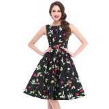 Belle Poque Print Floral 50s 60s Vintage Dresses Audrey Hepburn 2017 New style Summer Retro Dress Vestidos robe Womens Clothing