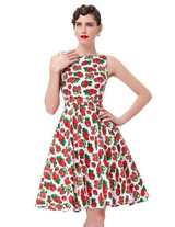 Belle Poque Print Floral 50s 60s Vintage Dresses Audrey Hepburn 2017 New style Summer Retro Dress Vestidos robe Womens Clothing