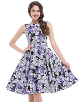 Belle Poque Print Floral 50s 60s Vintage Dresses Audrey Hepburn 2017 New style Summer Retro Dress Vestidos robe Womens Clothing