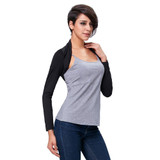 Belle Poque Long Sleeve Women Jacket 2017 Fashion Shrug Black Bolero Casaco Slim Cropped Tops Open Stitch Ladies Coats Outerwear