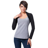 Belle Poque Long Sleeve Women Jacket 2017 Fashion Shrug Black Bolero Casaco Slim Cropped Tops Open Stitch Ladies Coats Outerwear
