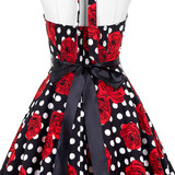 Belle Poque Audrey Hepburn Style Vintage Dresses Summer Plus Size Casual Party Robe Rockabilly Floral 50s Big Swing Retro Dress