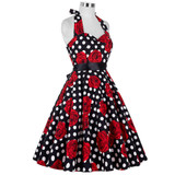 Belle Poque Audrey Hepburn Style Vintage Dresses Summer Plus Size Casual Party Robe Rockabilly Floral 50s Big Swing Retro Dress