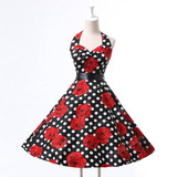 Belle Poque Audrey Hepburn Style Vintage Dresses Summer Plus Size Casual Party Robe Rockabilly Floral 50s Big Swing Retro Dress