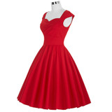 Belle Poque 2017 Red Green Women Rockabilly Dresses Cotton Sleeveless Summer Vintage 50s Style Vestidos Casual Party Tea Dresses