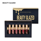 BEAUTY GLAZED Brand Lip Makeup Lipstick Lip Gloss Matte Easy To Wear Long-lasting Waterproof Lip Gloss Lip 6 Colors In Set