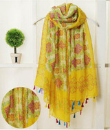 Beautiful!!Fashion Bohemian Style Warm Scarf Women Tassel Shawl and Scaves Wrap bufandas cachecol feminino Voile Scarf