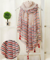 Beautiful!!Fashion Bohemian Style Warm Scarf Women Tassel Shawl and Scaves Wrap bufandas cachecol feminino Voile Scarf