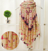 Beautiful!!Fashion Bohemian Style Warm Scarf Women Tassel Shawl and Scaves Wrap bufandas cachecol feminino Voile Scarf