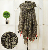 Beautiful!!Fashion Bohemian Style Warm Scarf Women Tassel Shawl and Scaves Wrap bufandas cachecol feminino Voile Scarf
