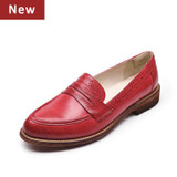 BeauToday Penny Loafer Women Sheepskin Moccasin Genuine Leather Slip On Pointed Toe Flats Casual Dress Shoes Handmade 27013