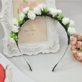 Beautiful Wedding Party Prom Flower Garland Bride Headband Hairband Hair Accessories Festival Decor
