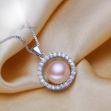 Beautiful wedding freshwater natural real pearl jewelry set 925 silver women white bridal jewelry sets pearl earring gift