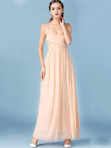 Beautiful Spaghetti Straps Maxi Dress Evening Dress