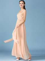 Beautiful Spaghetti Straps Maxi Dress Evening Dress
