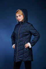 Beautiful multicolor autumn and winter lining flower medium-long with a hood thick cotton-padded jacket plus size fashion wadded