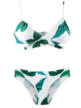 Beautiful Green Two-Piece Spaghetti Straps Bikini Summer Swimwear