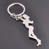 Beautiful Girl Aluminum Alloy Metal Creative Funny Cool Bottle Opener Wine Beer Keychain Keyring Keychain Gift