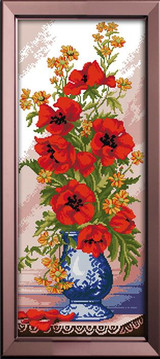 Beautiful flower Poppy,11CT Pattern on the canvas DMC 14CT Cross Stitch kits,needlework embroidery for Set,DIY Crafts Home Decor