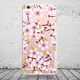 Beautiful Floral Cherry Blossom Case Cover For iphone 7 6 6S 6PlusTransparent Silicone Cell Phone Cases