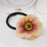 Beautiful Fabric Flower Rubber Headbands Gum for Hair Summer Style Hair Accessories Hair Ring Women Elastic Hair Bands