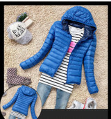 New 2014 Fashion Ladies Down Short Design Coat Winter Cotton-padded Jacket Women Slim Solid Zipper Outerwear DF-081