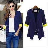 New 2014 European Women Blazers Autumn Casual Elegant Solid Slim Style Women Blazers D9200