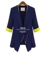 New 2014 European Women Blazers Autumn Casual Elegant Solid Slim Style Women Blazers D9200