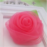 New 1PC Chiffon Rose Flower Hairpins Kids Accessories Green Leaf Children Hair Accessories Baby Delicate Rose Hair Clip