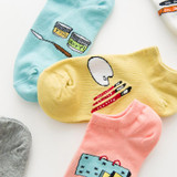 New 1Pair Cute Candy Colors Cotton Comfortable Socks For Women Girls Low Ankle Invisible Thin Sock All Season Wear