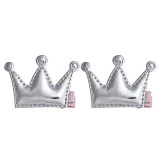 New 1pair   girl crown Hair Clips  Princess style Party Leather hairpins for girl hair accessories 7 color bobby pins gift #y