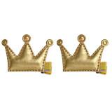 New 1pair   girl crown Hair Clips  Princess style Party Leather hairpins for girl hair accessories 7 color bobby pins gift #y
