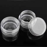 New 12pcs/pack transparent powder paillette rhinestone nail bottle plastic nail art storage container box Nail Art Accessories