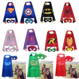 New 11 styles Mask+cape kids baby superhero spider man superman batman spiderman cosplay carnival birthday party costume clothes