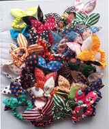 New 10pcs Lot Mix Style Clips For Hair Band Polka Dot Leopard Trip Hair Rope Rabbit Ears Headwear Hair Tie girl Hair Accessorie