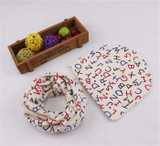 New 100% Cotton Baby Hat Scarf Set Nice Camo Print Kids Children Skullies Hats Child Cap Scarf Baby Girl Boy Beanies Accessories