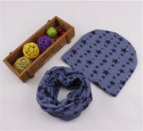 New 100% Cotton Baby Hat Scarf Set Nice Camo Print Kids Children Skullies Hats Child Cap Scarf Baby Girl Boy Beanies Accessories