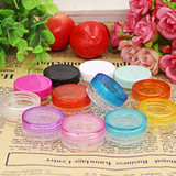 New 10 Pcs Random Color Plastic Cosmetic Box Empty Jar Nail Art Cosmetic Storage Cord Round Bottle 5g Makeup Transparent Pots BS