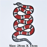New 1 Pcs large Stickers For Clothes Patches snake mbroidery Patch DIY Patches For Clothing Applique Embroidery Flower Patches