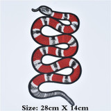 New 1 Pcs large Stickers For Clothes Patches snake mbroidery Patch DIY Patches For Clothing Applique Embroidery Flower Patches
