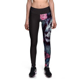 NEW 0014 Sexy Girl Alice in Wonderland Cheshire Cat Toothless Prints High Waist Workout Fitness Women Leggings Pants Plus Size